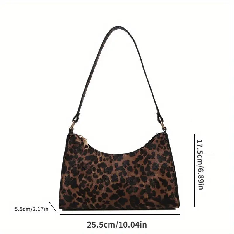 Flair. - French style leopard print shoulder bag.