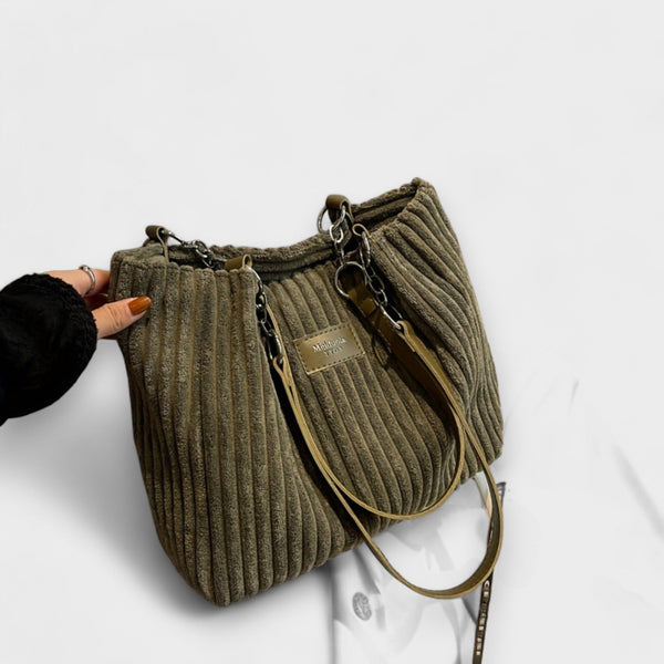 Flair. - Soft corduroy shoulder bag