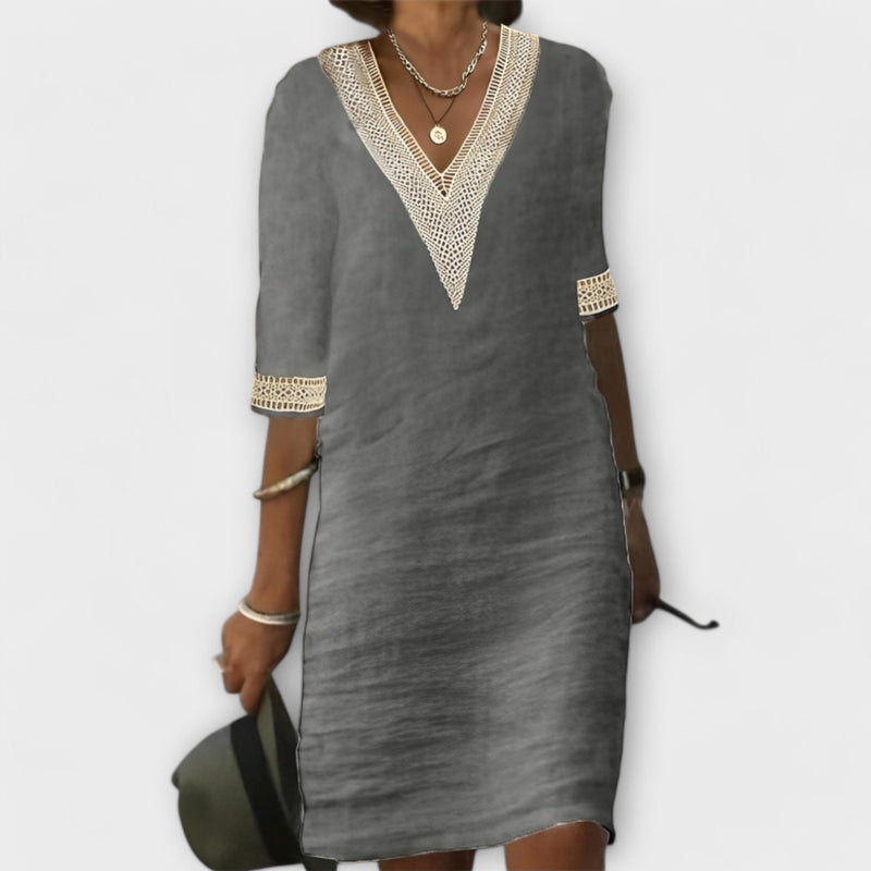 Women's cotton and linen dress