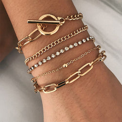 5-piece chain bracelet