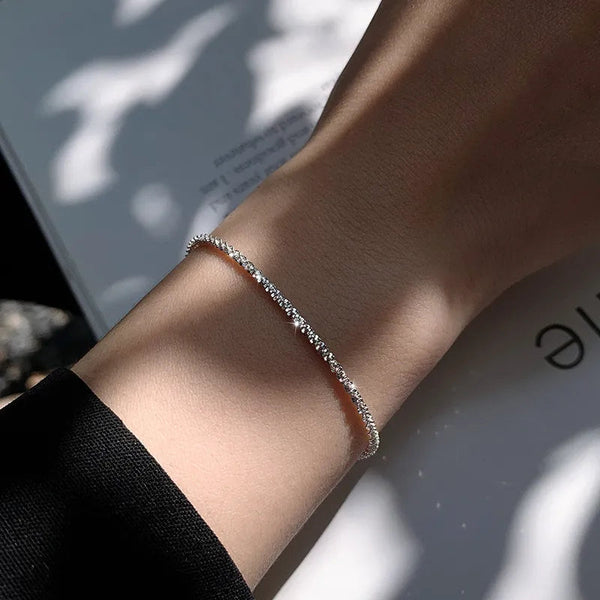 Shiny silver bracelet