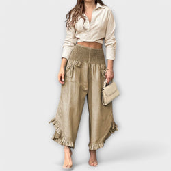 Jaya - Loose linen pants with stylish creases