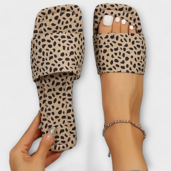 Leopard Flat Slippers