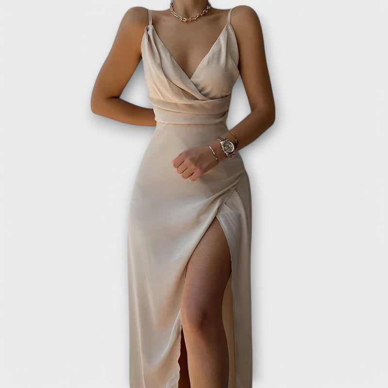 Elegant V neckline dress