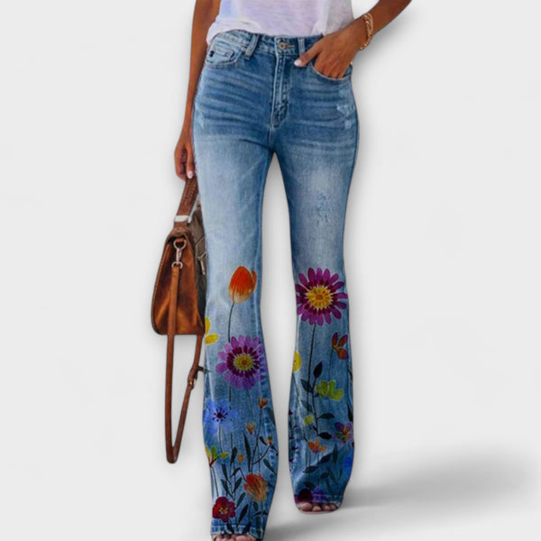 Pants with flowers