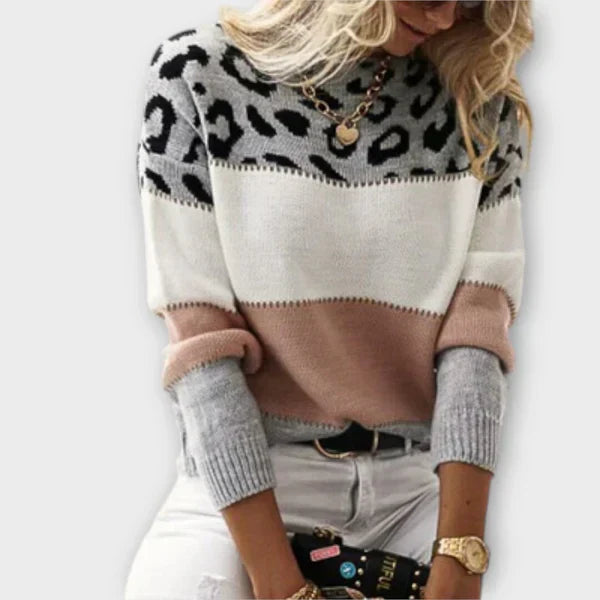 Sanne - Everyday sweater in leopard print