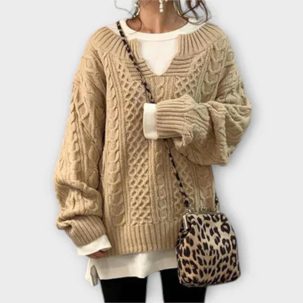 Oversized knit sweater