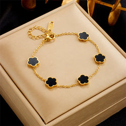 Elle - Luxury bracelet and floral earrings