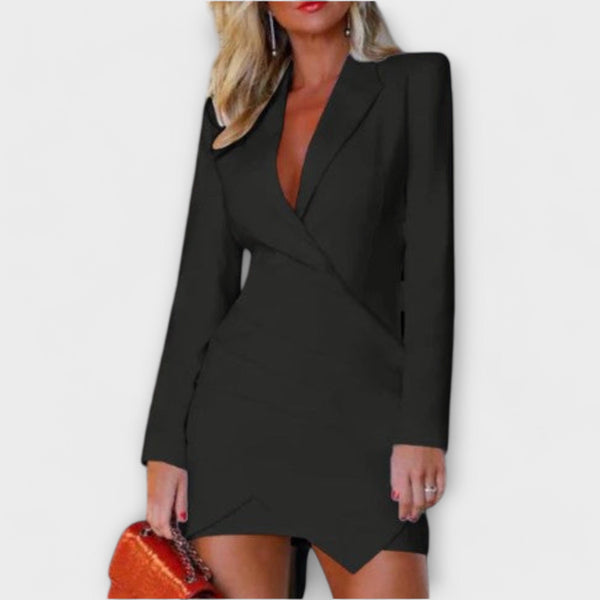 Women's blazer dress with long sleeves