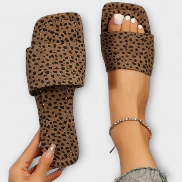 Leopard Flat Slippers