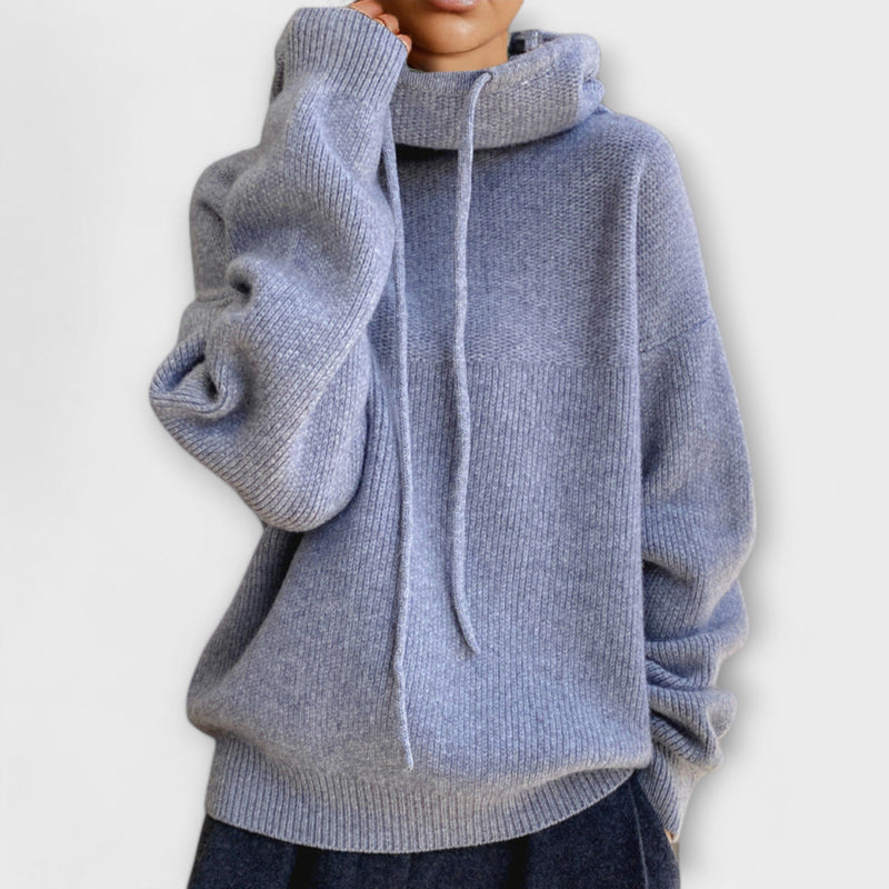 Hannah - Knitted hooded sweatshirt