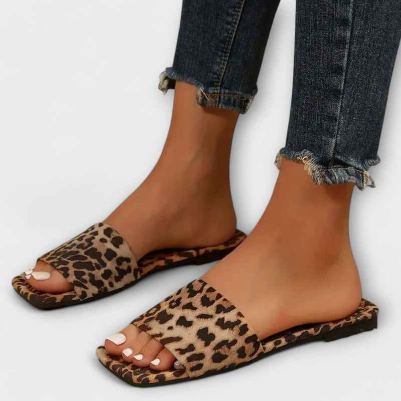 Leopard Flat Sandals