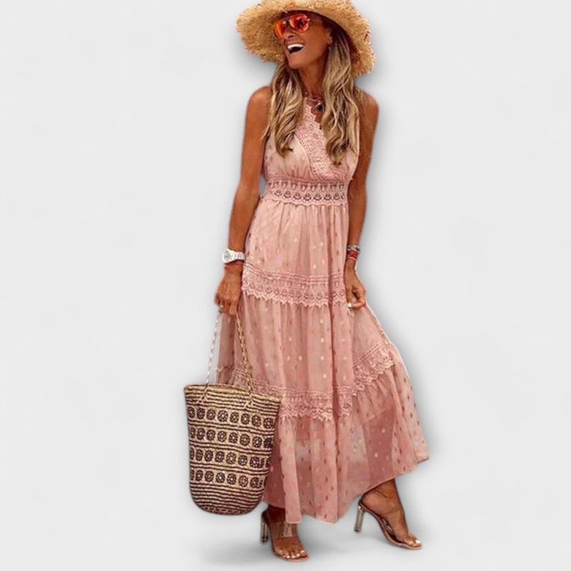 Lola - Boho lace maxi dress